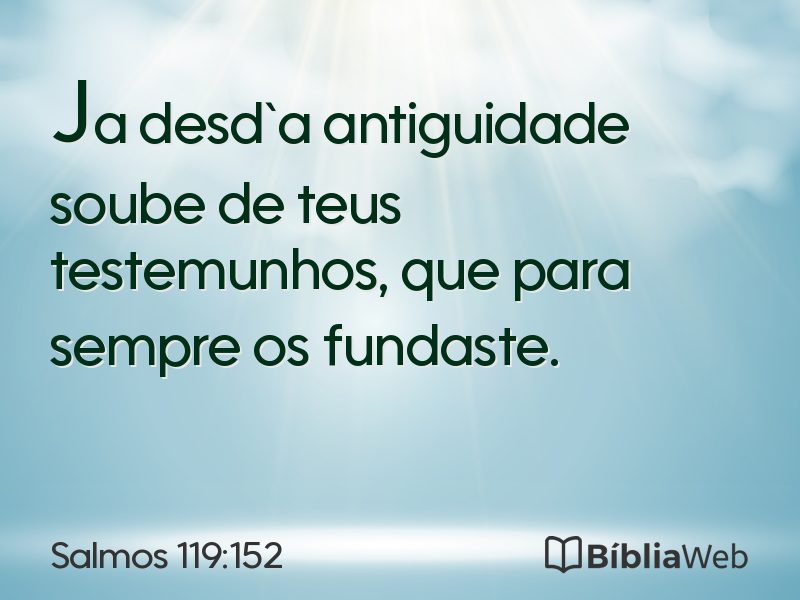 Salmos 119:152 em imagem para compartilhar