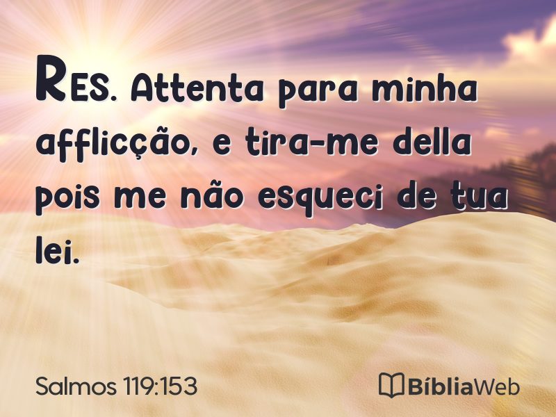 Salmos 119:153 em imagem para compartilhar
