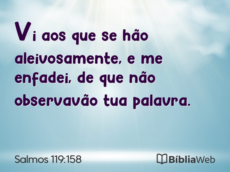 Salmos 119:158 em imagem para compartilhar