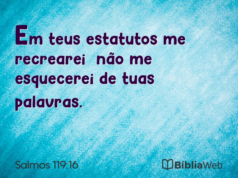 Salmos 119:16 em imagem para compartilhar
