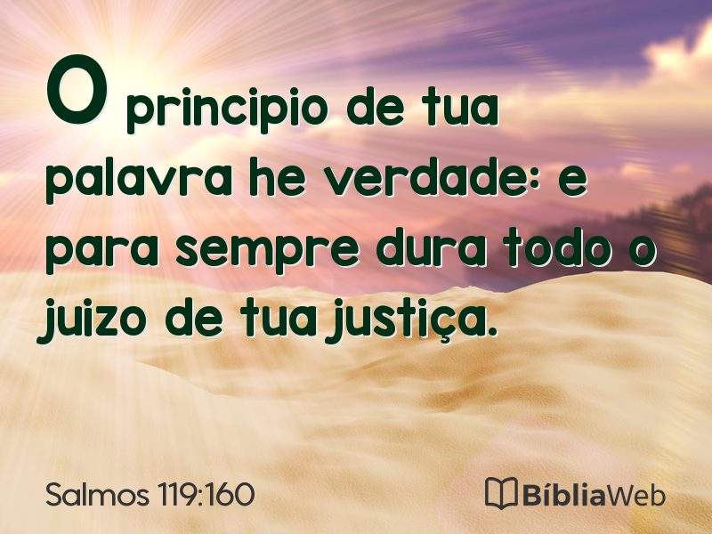Salmos 119:160 em imagem para compartilhar