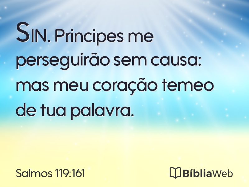 Salmos 119:161 em imagem para compartilhar