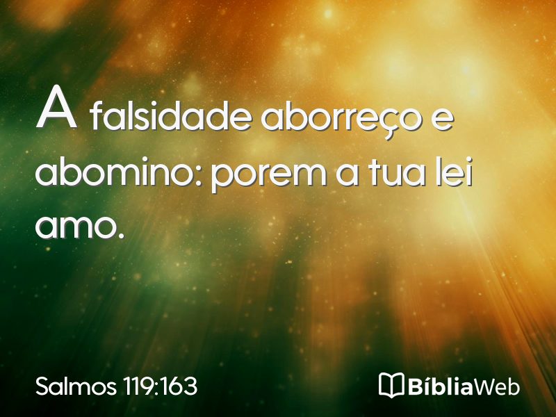 Salmos 119:163 em imagem para compartilhar