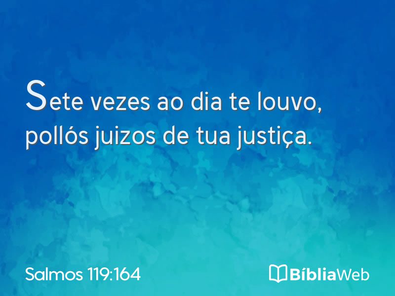 Salmos 119:164 em imagem para compartilhar