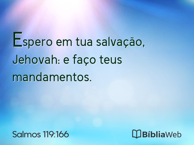 Salmos 119:166 em imagem para compartilhar