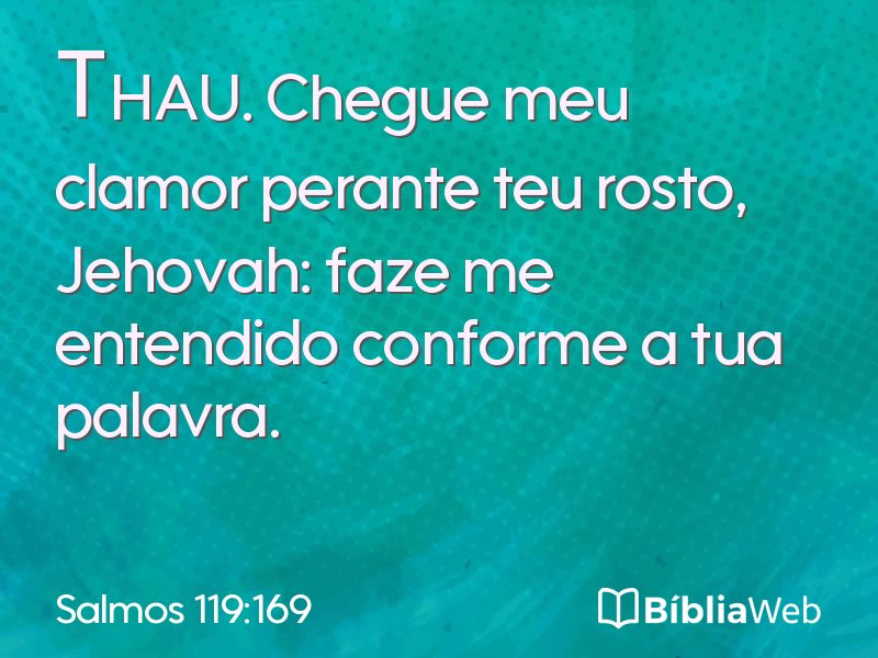 Salmos 119:169 em imagem para compartilhar