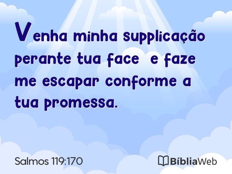 Salmos 119:170 em imagem para compartilhar