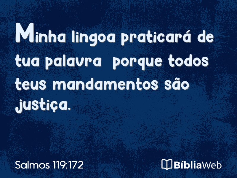 Salmos 119:172 em imagem para compartilhar