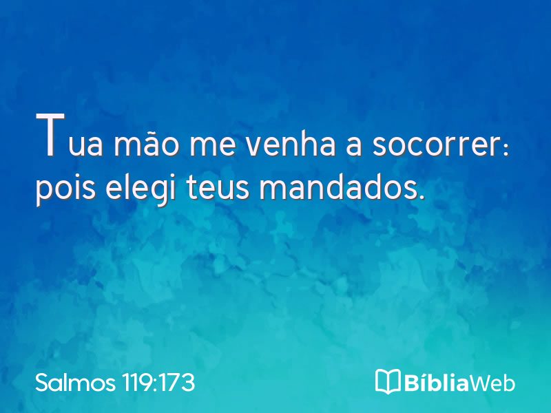 Salmos 119:173 em imagem para compartilhar