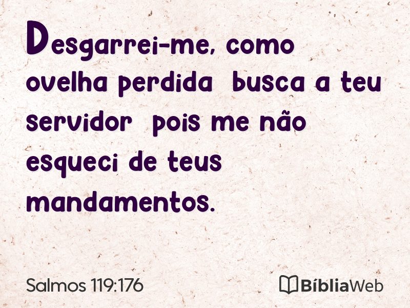 Salmos 119:176 em imagem para compartilhar