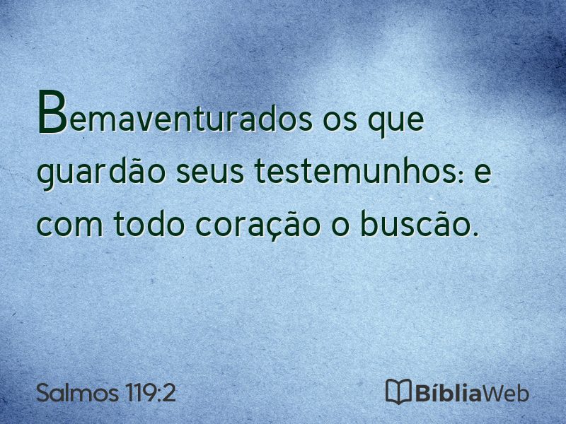 Salmos 119:2 em imagem para compartilhar