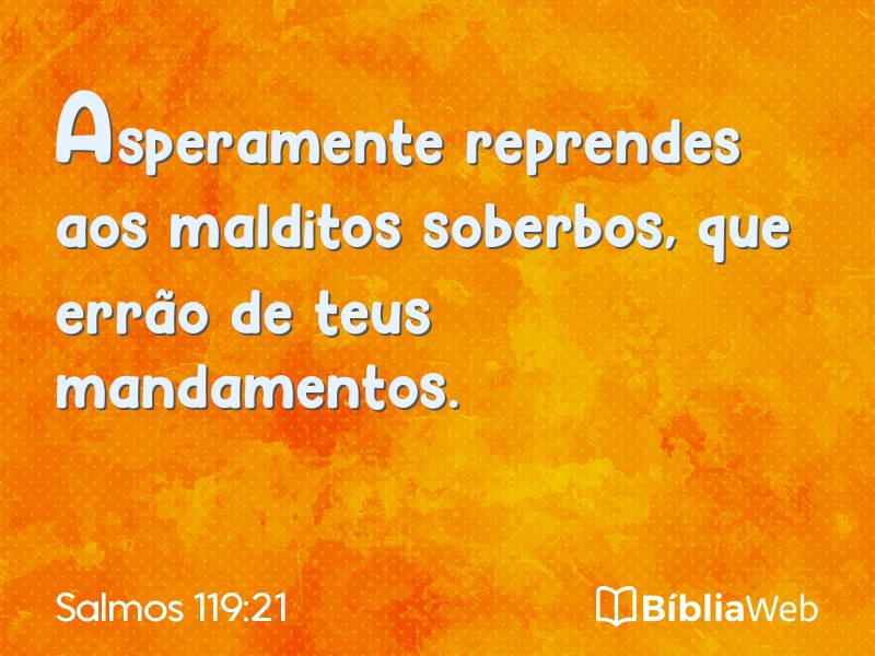 Salmos 119:21 em imagem para compartilhar