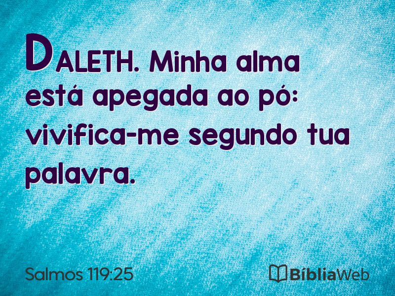 Salmos 119:25 em imagem para compartilhar