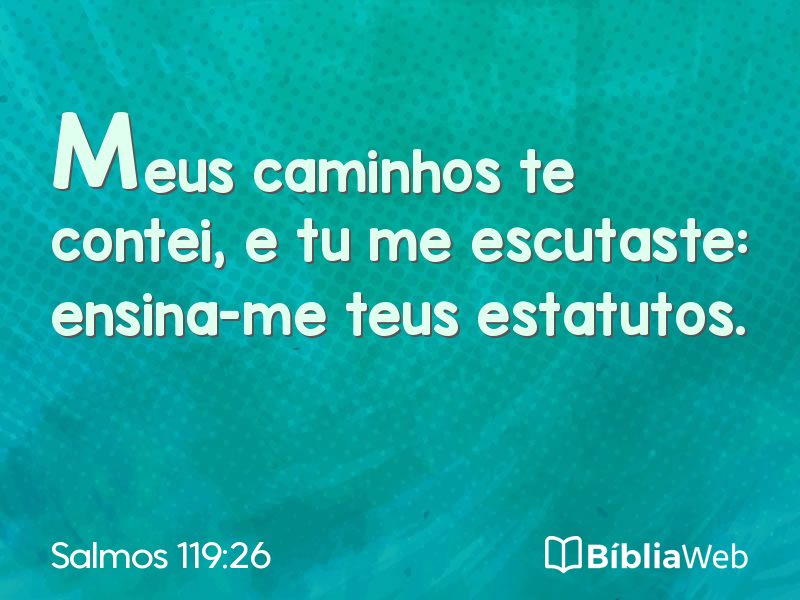 Salmos 119:26 em imagem para compartilhar