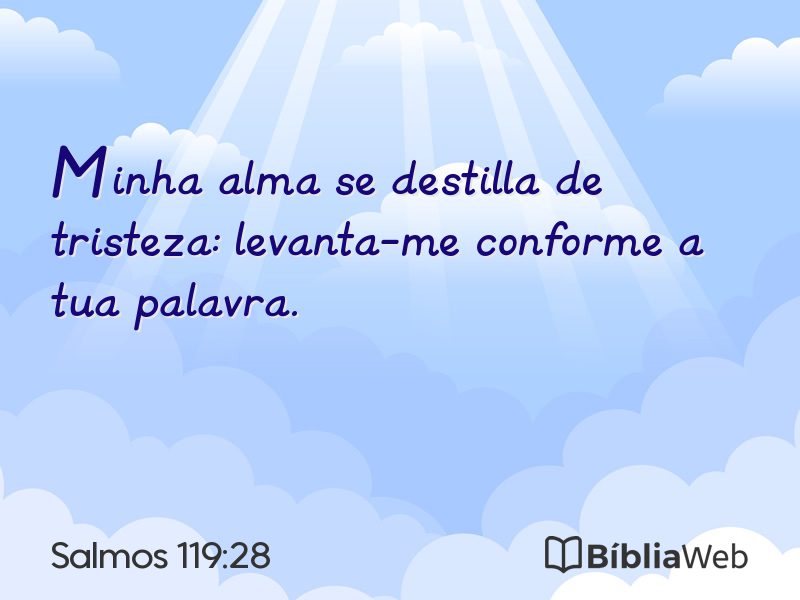 Salmos 119:28 em imagem para compartilhar