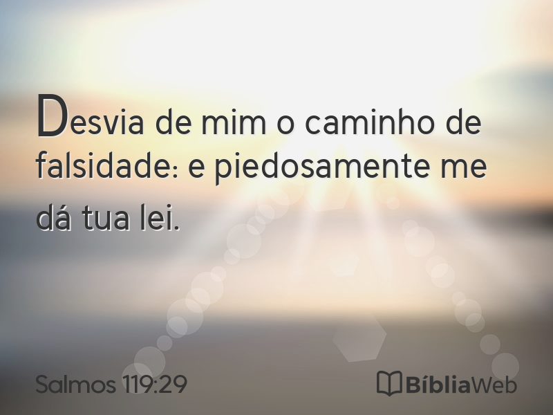 Salmos 119:29 em imagem para compartilhar
