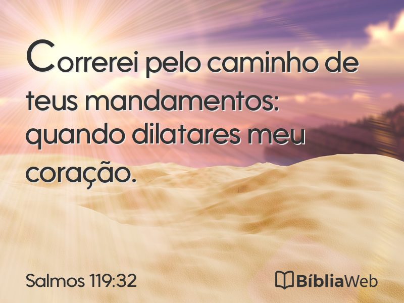 Salmos 119:32 em imagem para compartilhar