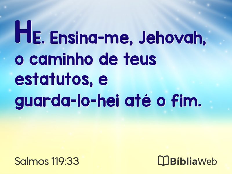 Salmos 119:33 em imagem para compartilhar