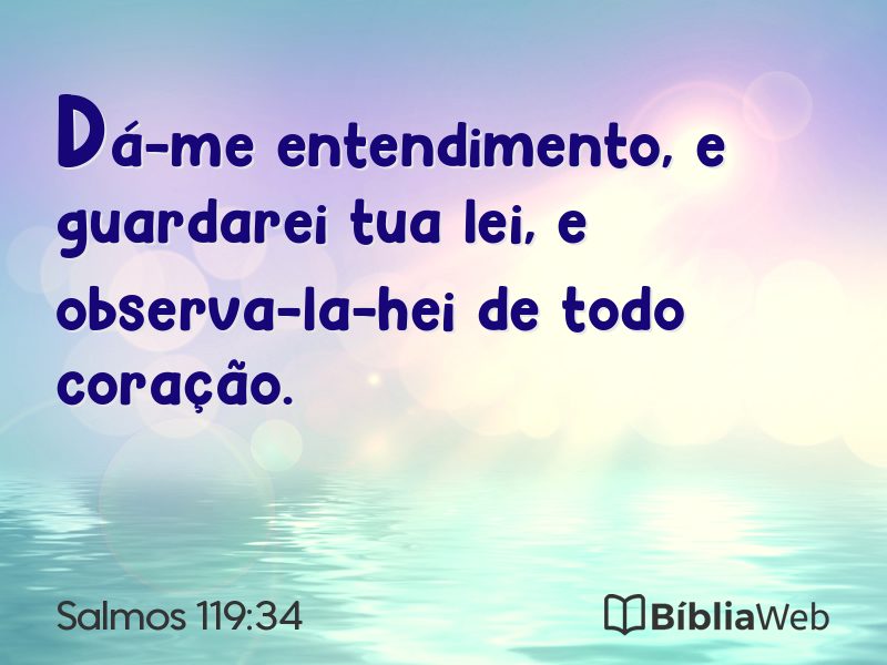 Salmos 119:34 em imagem para compartilhar