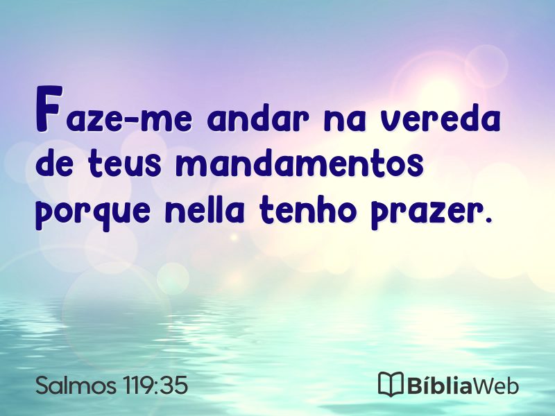 Salmos 119:35 em imagem para compartilhar