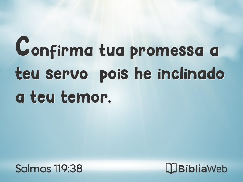 Salmos 119:38 em imagem para compartilhar