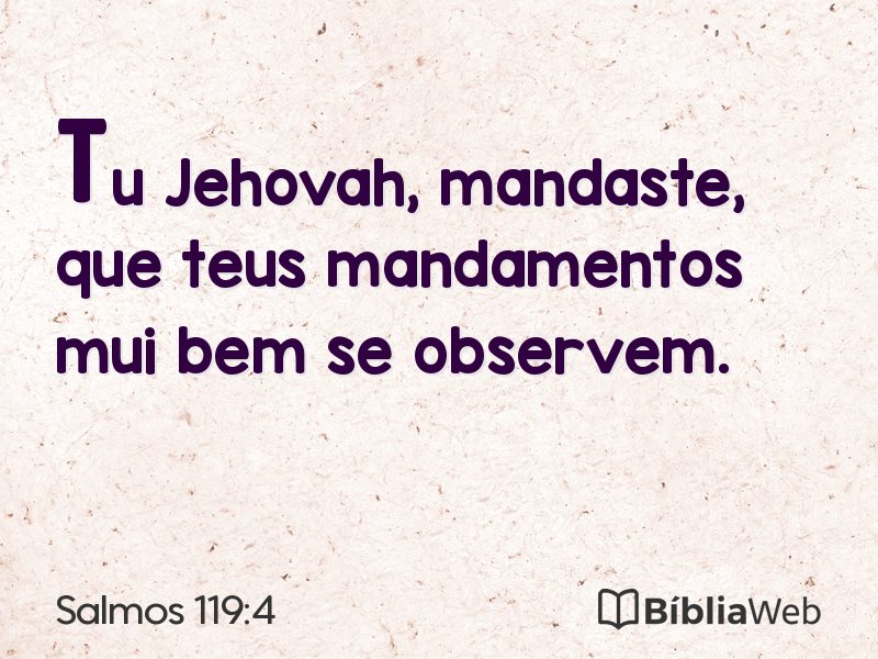 Salmos 119:4 em imagem para compartilhar