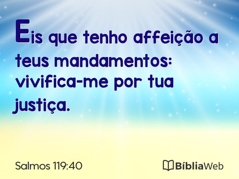 Salmos 119:40 em imagem para compartilhar