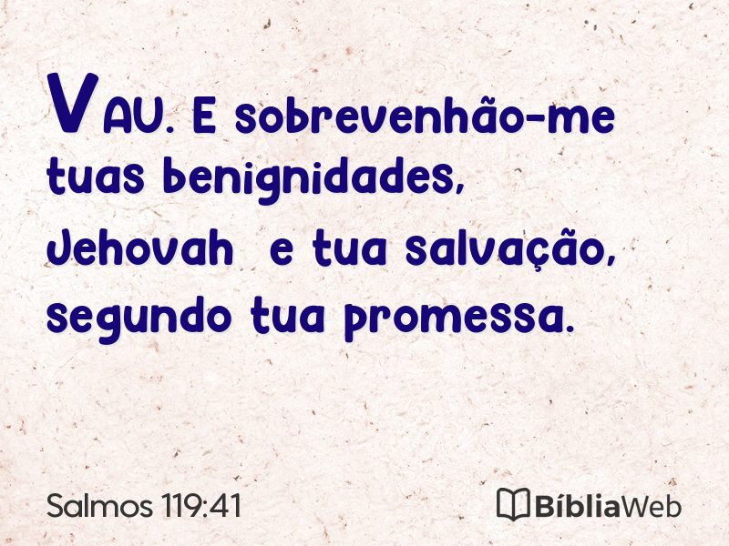 Salmos 119:41 em imagem para compartilhar