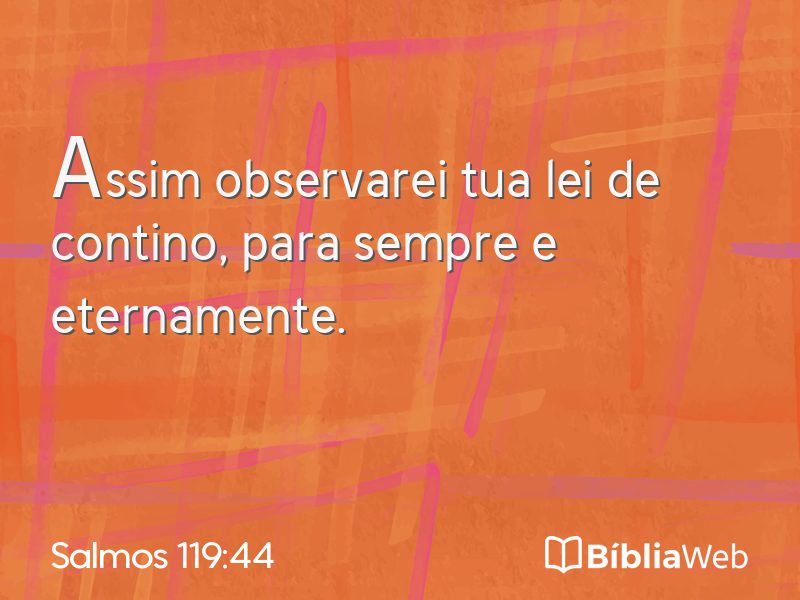 Salmos 119:44 em imagem para compartilhar