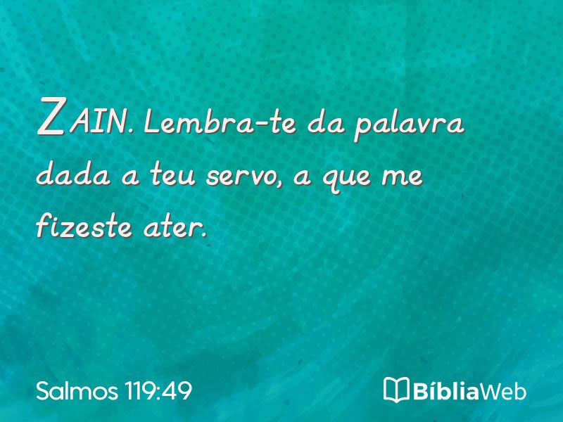 Salmos 119:49 em imagem para compartilhar