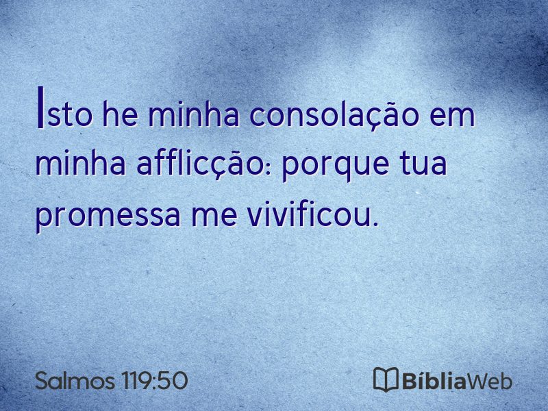 Salmos 119:50 em imagem para compartilhar