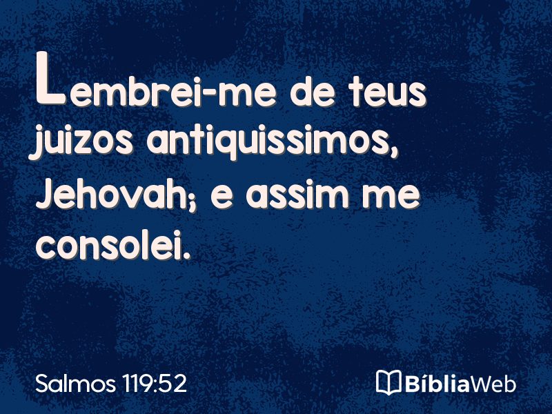 Salmos 119:52 em imagem para compartilhar