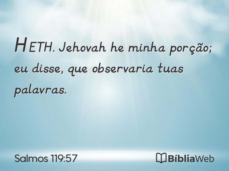 Salmos 119:57 em imagem para compartilhar