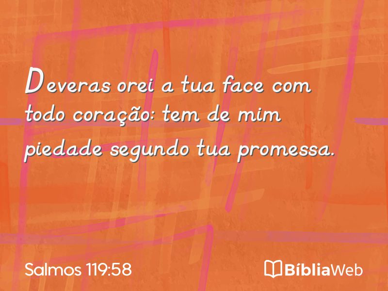 Salmos 119:58 em imagem para compartilhar