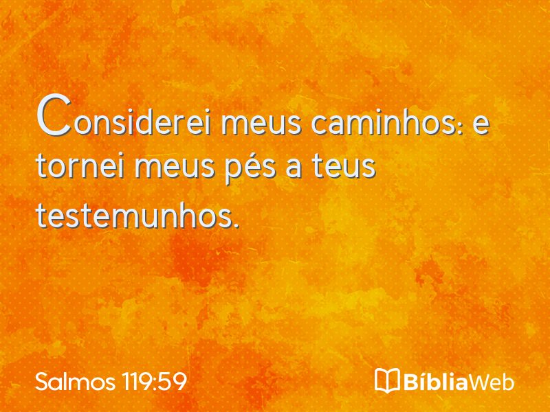 Salmos 119:59 em imagem para compartilhar