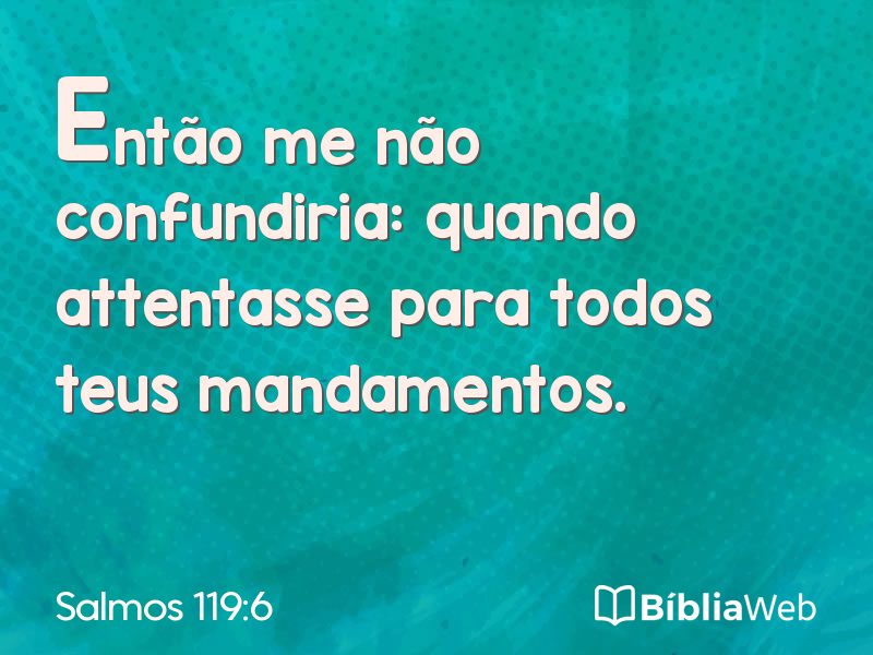 Salmos 119:6 em imagem para compartilhar