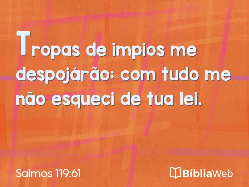 Salmos 119:61 em imagem para compartilhar
