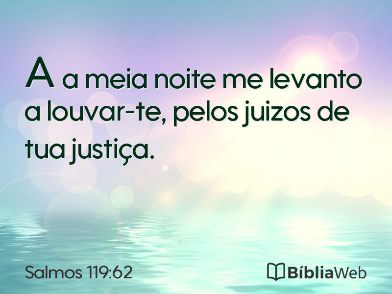 Salmos 119:62 em imagem para compartilhar