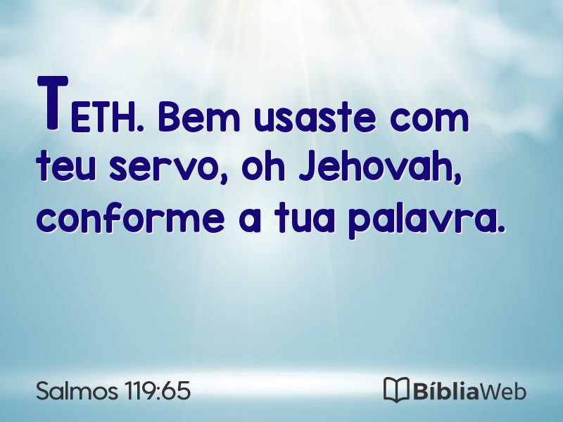 Salmos 119:65 em imagem para compartilhar