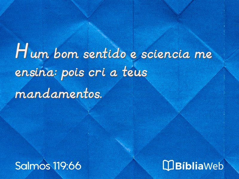 Salmos 119:66 em imagem para compartilhar