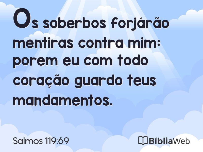 Salmos 119:69 em imagem para compartilhar