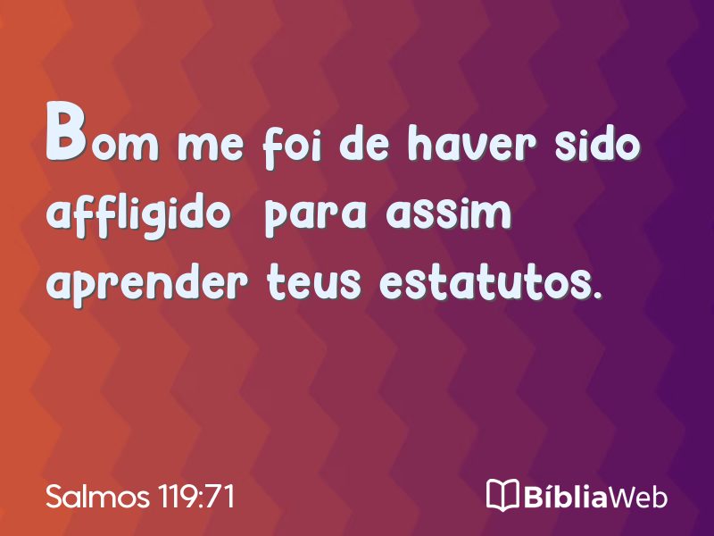 Salmos 119:71 em imagem para compartilhar