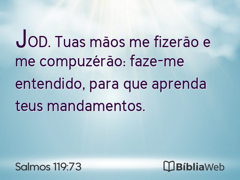 Salmos 119:73 em imagem para compartilhar