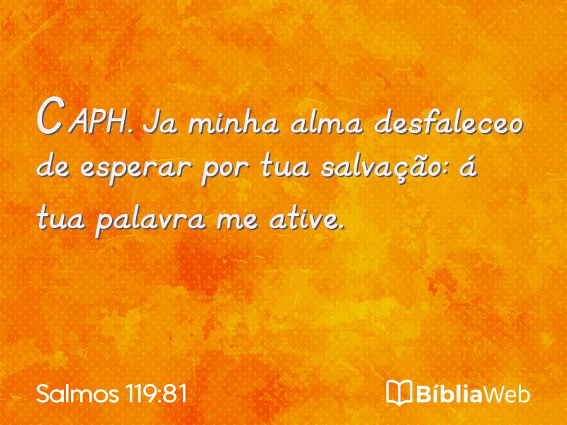 Salmos 119:81 em imagem para compartilhar