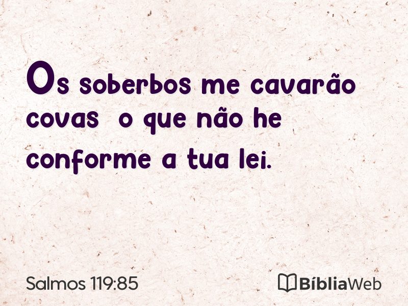 Salmos 119:85 em imagem para compartilhar
