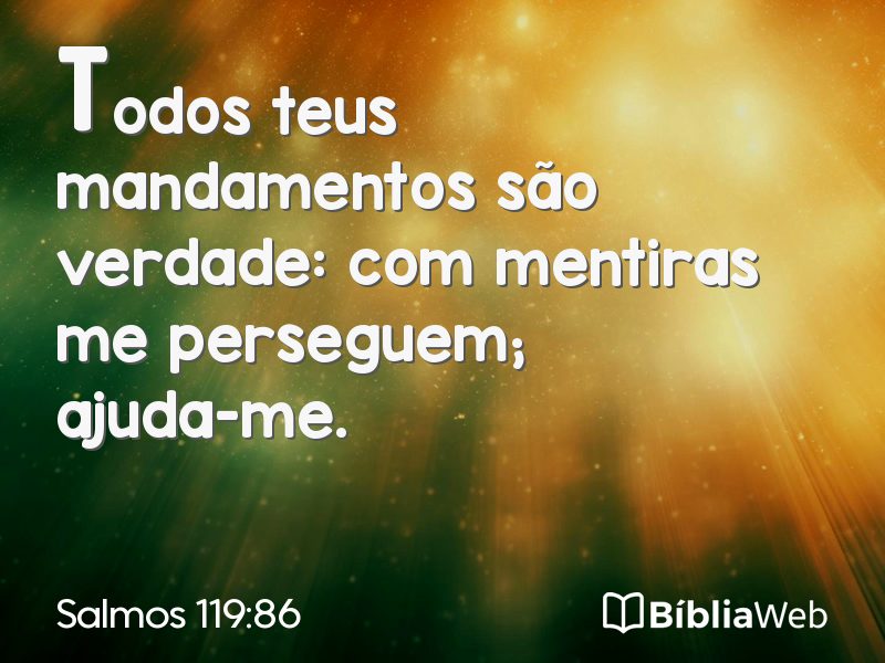 Salmos 119:86 em imagem para compartilhar