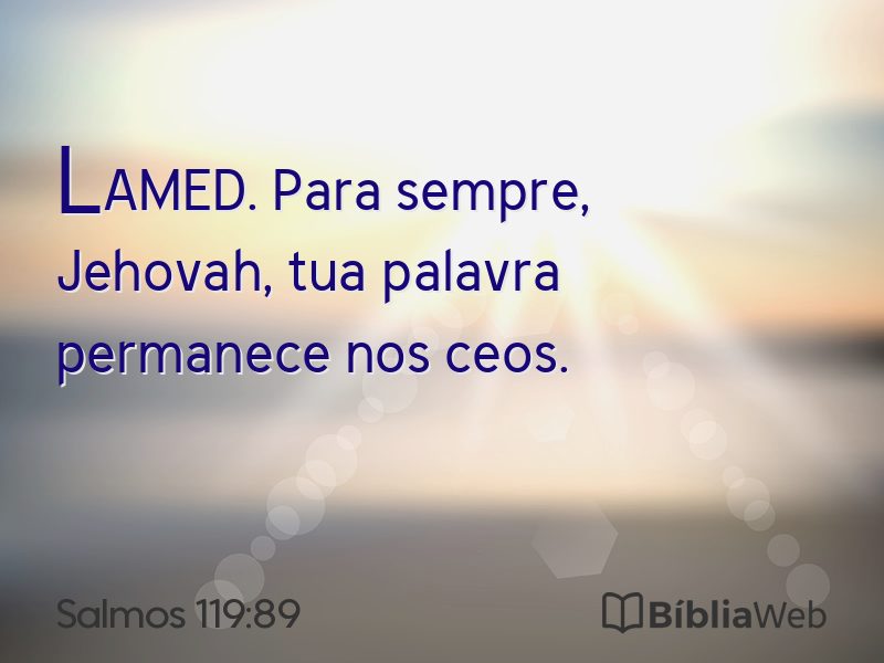 Salmos 119:89 em imagem para compartilhar