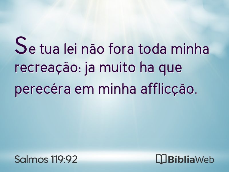Salmos 119:92 em imagem para compartilhar