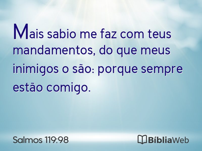 Salmos 119:98 em imagem para compartilhar