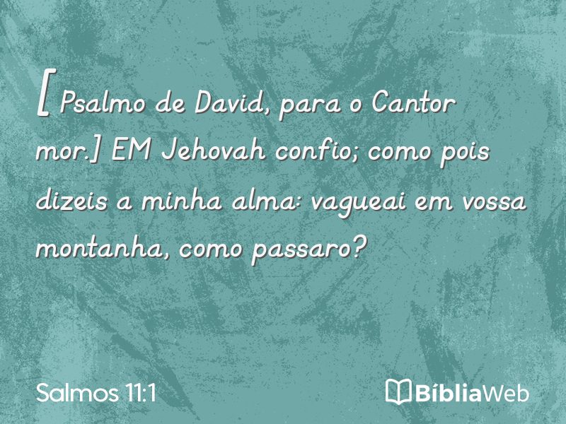Salmos 11:1 em imagem para compartilhar